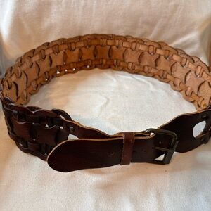 Elegant Woven Leather Women's Belt